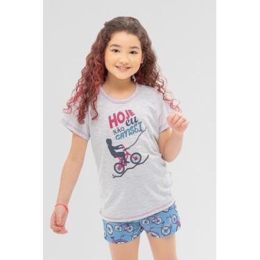 Imagem de Pijama Infantil Malha Bike - Praqnome, Mescla, 14