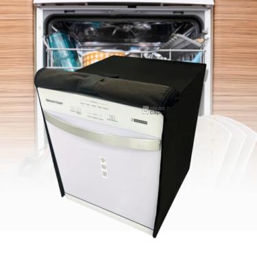 Imagem de CAPA PARA LAVA LOUÇAS BRASTEMP 8 SERV. BFL08BB IMPERMEÁVEL (PRETO)
