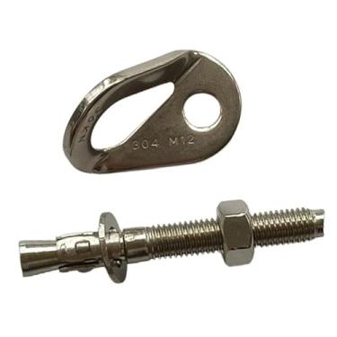 Imagem de RNXRZANK Parafuso de Ancoragem de Escalada, Ponto Fixo, Parafuso de Fixação para Escalada, Equipamento para de Escalada, Trabalhador Alto, Academia Domést, M12