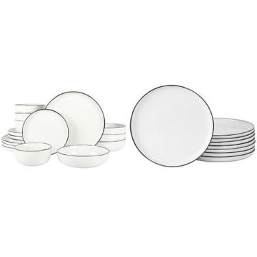 Imagem de Conjunto de Louças Gibson Home Oslo - 16 Peças, Porcelana Branca com B