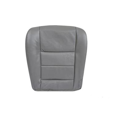 Imagem de 2003 2004 2005 2006 2007 Ford F250 F350 Lariat XLT capa de assento de couro, capa de assento de couro para Ford F250 F350 (parte inferior do motorista, pederneira média (cinza))