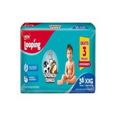 Imagem de Fralda looping looney tunes hiper xxg com 38 unidades