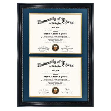 Imagem de Frame Graduation Mall Double Diploma 14x20 cm com 8,5x11 cm - Graduati
