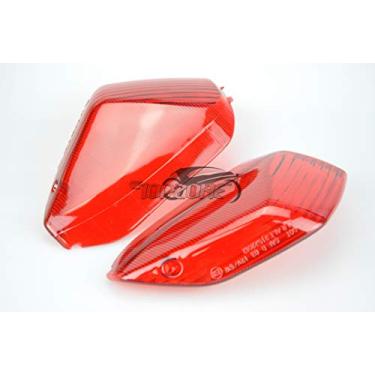 Imagem de TOPZONE Compatível com Kawasaki 2006-2019 Ninja ZX-14 / ZX-14R; Lente pisca-pisca de pisca-pisca da lâmpada do dicador traseiro (cor vermelha)