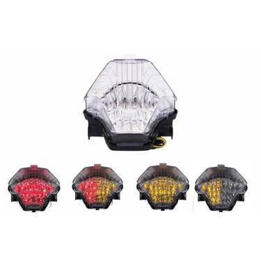 Imagem de Adequado para Yamaha 2016-2021 MT250 /MT-25; 2016-2020 MTN320/ MT-03/ MT-03 ABS; YZF-R3 / YZFR3 ABS 2015-2022; Luz traseira de freio da lâmpada traseira com indicadores de seta integrados