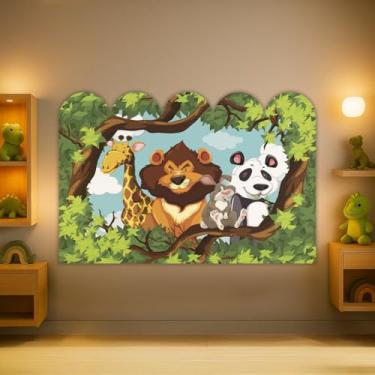 Imagem de Cabeceira de Cama Decorativa Infantil para Quarto de Meninos - Tema Safari (CabCerq-0042)