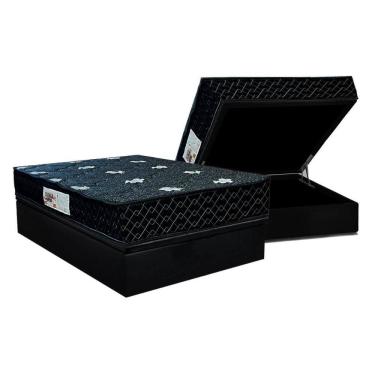 Imagem de Colchão Casal Espuma Compact AG 65 / Sofistic Gray + Base CRC Suede Black (138x188) - Paropas