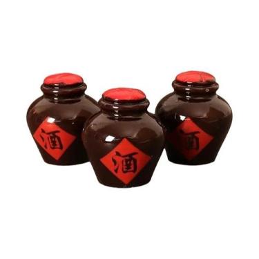 Imagem de Conjunto Miniatura Retrô De Jarra E Copo De Vinho Chinês Para Decoraçã