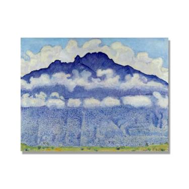 Imagem de Pinturas a óleo famosas, (paisagem 15) por Ferdinand Hodler, reprodução impressa em tela, arte de cenário para decoração de sala de estar. Somente tela de 70 x 90 cm - 27,6 x 35,4 pol