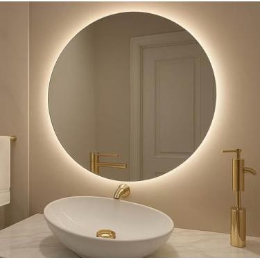 Imagem de Espelho Redondo 60cm com Led (Branca, 60m)