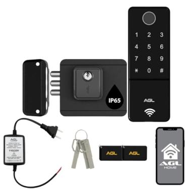 Imagem de Fechadura Eletrônica Wi-Fi AGL Ultra Touch com Biometria Senha Tag App Bluetooth para Portão Externo
