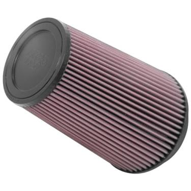 Imagem de Filtro de ar de fixação universal K&N: alto desempenho, Premium, lavável, filtro de substituição: diâmetro da flange: 12,7 cm, altura do filtro: 22,8 cm, comprimento da flange: 2,54 cm, forma: afunilado redondo, RU-2815