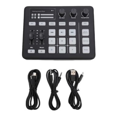 Imagem de GOWENIC Cartão de Som Ao do Mixer de Som para Jogos Com Luz RGB, Mixer de Som do Mixer de áudio para Jogos Ith Audio Interface, Bluetooth 5.0 Equalizador de áudio para o Podcast