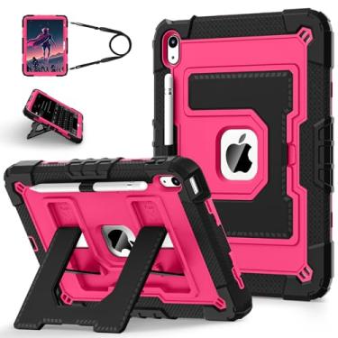 Imagem de WESOROL CASE Capa para iPad (A16) 11ª/10ª geração 11/10,9 polegadas 2025/2022 compatível com crianças iPad 11ª/10ª geração com porta-lápis, capa resistente à prova de choque para i Pad 11ª/10ª geração