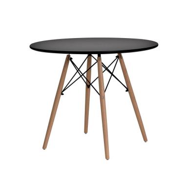 Imagem de Mesa Eiffel Eames Base Madeira Preta 120Cm