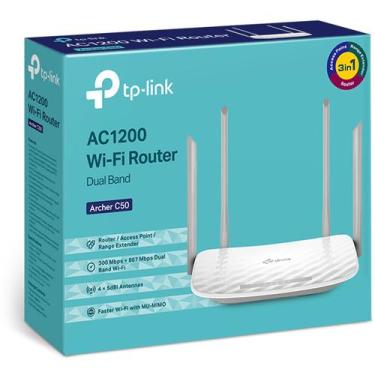 Imagem de Roteador TP-Link Archer C50 - 1167MBPS - Dual-Band - 4 Antenas - Branc