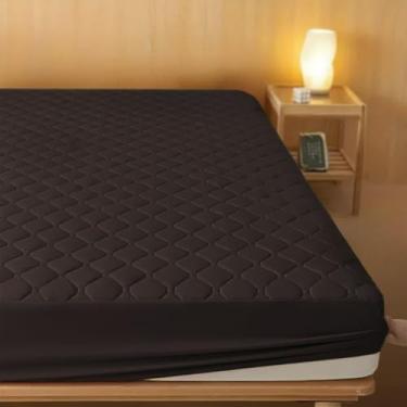 Imagem de Capa Protetora ImpermeáVel Para ColchãO Casal Queen/King - 100% ImpermeáVel AntiáCaros HipoalergêNica - Capa Matelada Com EláStico Para ColchãO Box E Espuma(Tabaco,King)