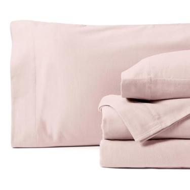 Imagem de Springtree Home Lençóis de flanela portuguesa de luxo | Lençóis de flanela tamanho casal | 100% algodão | Conjunto de lençóis ultramacios, quentes e respiráveis | Jogo de lençol de inverno com bolso