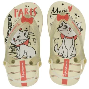 Imagem de Chinelo Ipanema Bebê Com Elástico Disney Baby Mickey Marie Minnie Menina Menino Sandália (Bege/Marie, BR, Criança de 1 a 3 anos, Faixa Numérico, 20, 21)