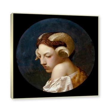 Imagem de Moldura de champanhe. Famosas pinturas a óleo (Dionísio) de Jean Leon Gerome, reprodução impressa em tela, arte de cenário para decoração de sala de estar. 40 x 40 cm - 15,7 x 15,7 pol