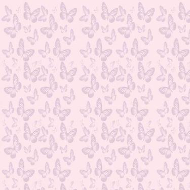 Imagem de Papel De Parede Rosa Com Borboletas Lilás Autocolante Sala