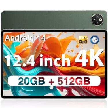 Imagem de DOOGEE T30 MAX Tablet Android de 12,4 polegadas, tablet Android 4K com 20 GB de RAM, 512 GB de armazenamento, CPU Helio G99 Octa Core, bateria de 10800 mAh, 50 MP + 20 MP + 2 MP, 4 alto-falantes