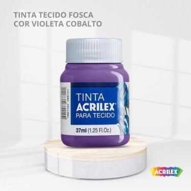 Imagem de Tinta para tecido fosca com 37ml cor violeta cobalto - ACRILEX