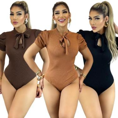 Imagem de Body Estilo Princesa Decote Ajustável de Laço Valoriza a Silhueta Teci