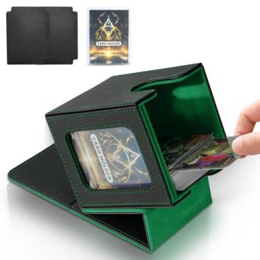 Imagem de Deck Box Jaffzora para MTG Commander, magnética, preta e verde