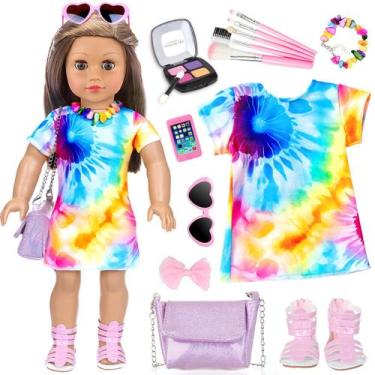 Imagem de Conjunto de acessórios e roupas para bonecas American Girl de 18 poleg