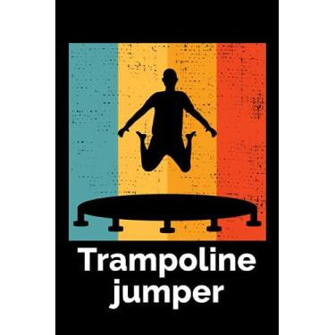 Imagem de Trampoline jumper: Retro Gymnast Gymnastics Blank Lined Journal Notebook Diary