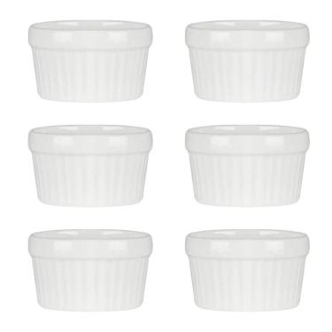 Imagem de 6 Ramekin De Porcelana Classic Branco 6Cm X 4Cm Lyor
