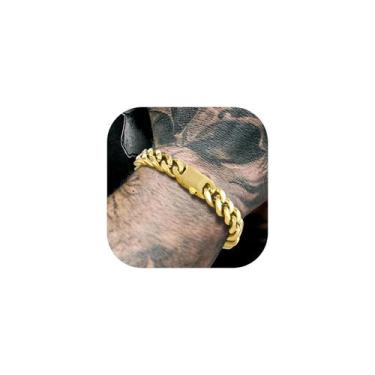 Imagem de Pulseira Richsteel em aço inoxidável banhado a ouro para homens