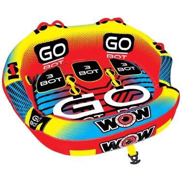 Imagem de Boia Rebocável Aquática para 3 Pessoas, WOW SPORTS, Vermelho