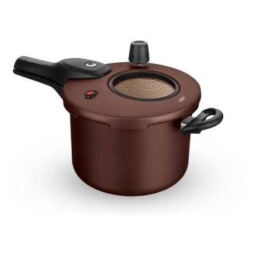 Imagem de 6603 - panela de pressao c/ visor mta fechamento externo n20/4,5l choc