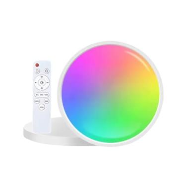 Imagem de Plafon Painel Inteligente Wifi Rgb Led 21w Redondo Sobrepor Branco