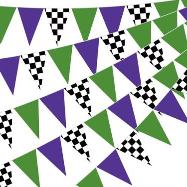 Imagem de Decorações de banner de Monster Truck Gersoniel verde roxo