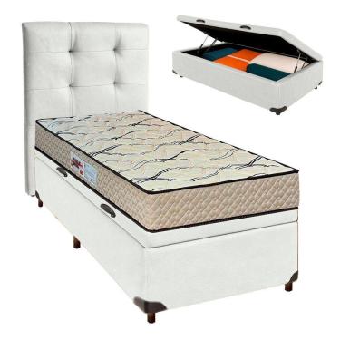 Imagem de Kit Cama Box Bau + Cabeceira + Colchão Solteiro D33 - Maxsono - Paropas