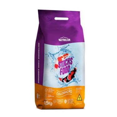 Imagem de Ração Nutricon Sticks Food Coloração para Peixes 3kg Nutricon Pet Stic