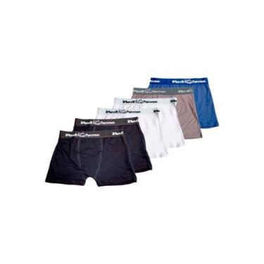 Imagem de Kit com 6 Cuecas Boxer Red Nose 320, Azul, G
