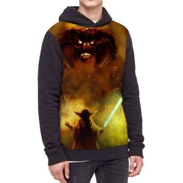 Imagem de Moletom Com Capuz Senhor Dos Aneis Vs Star Wars Ref:732 - smoke, Preto