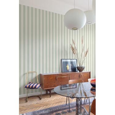 Imagem de Papel de Parede Maison Listrado Verde MN4009