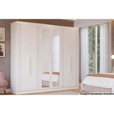 Imagem de Guarda Roupa 6 Portas (2 C- Espelho) E 6 Gavetas Cecilia Branco - Panan