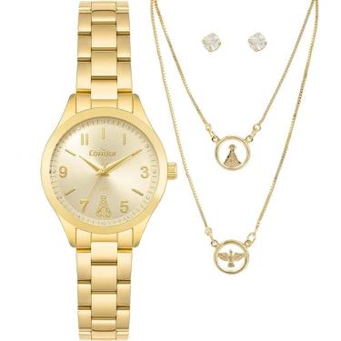 Imagem de Relógio Condor Feminino Ref: Co2035nig/k4x Dourado Aparecida