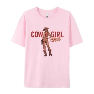 Imagem de Camiseta Feminina Retrô Boho Cowgirl - Estilo Vintage para Rodeio e Oc