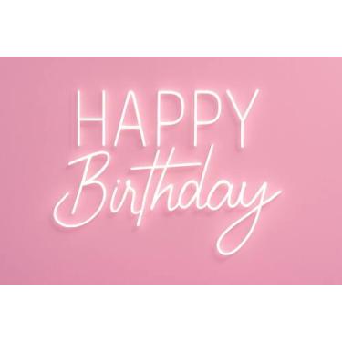Imagem de Painel Led Neon Happy Birthday Decoração Aniversário 60x40 - Comercial