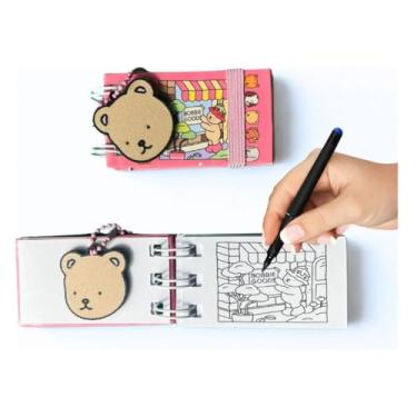 Imagem de Mini Livro Caderno De Colorir Bobbies Goods Caderno De Pintura Chaveiro