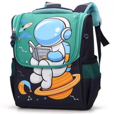 Imagem de Mochila Escolar Infantil Pequena Lancheira Menino Menina Crianças Estampas Astronauta