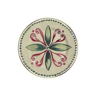 Imagem de Conjunto Com 6 Pratos Sobremesa Ravello Filete Ouro 21Cm