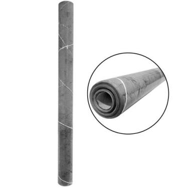 Imagem de Papel de Parede Auto Adesivo Rolo 0,60 X 10 Metros CASA LYS - CINZA CI